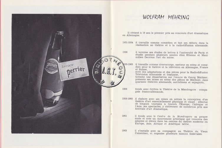 Les programmes de Théatre de l\